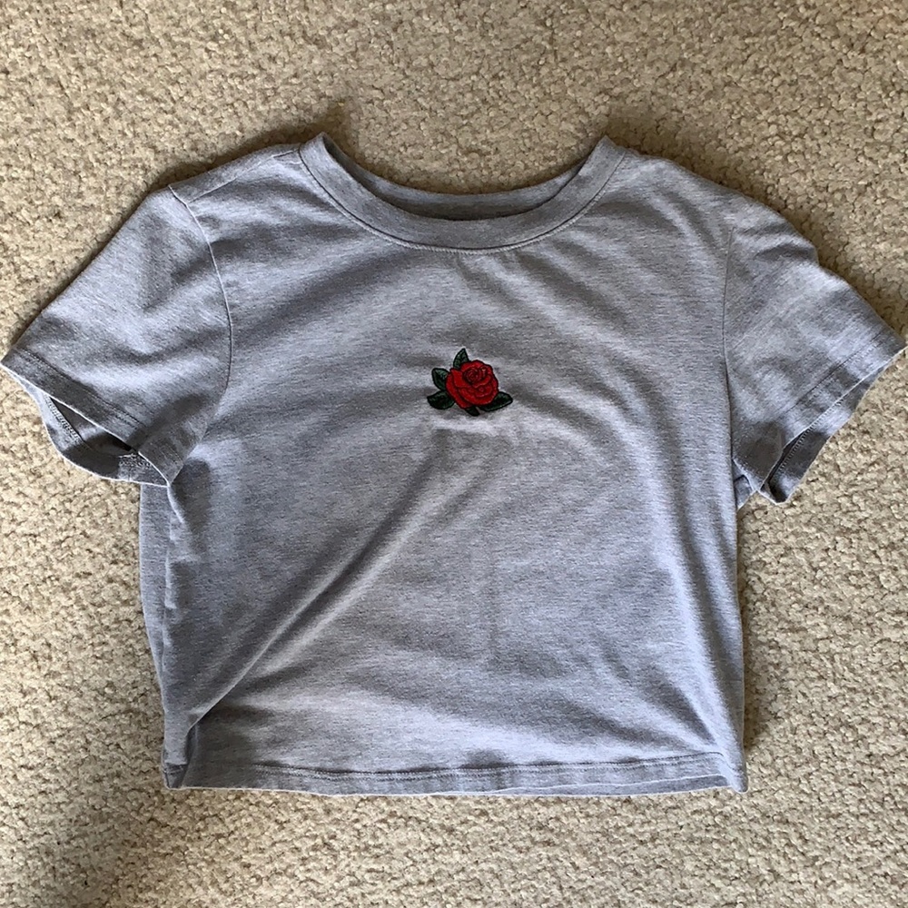 Grey crop top. Size small.